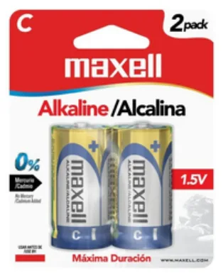 Pila Maxell Alcalina C Pack X2
