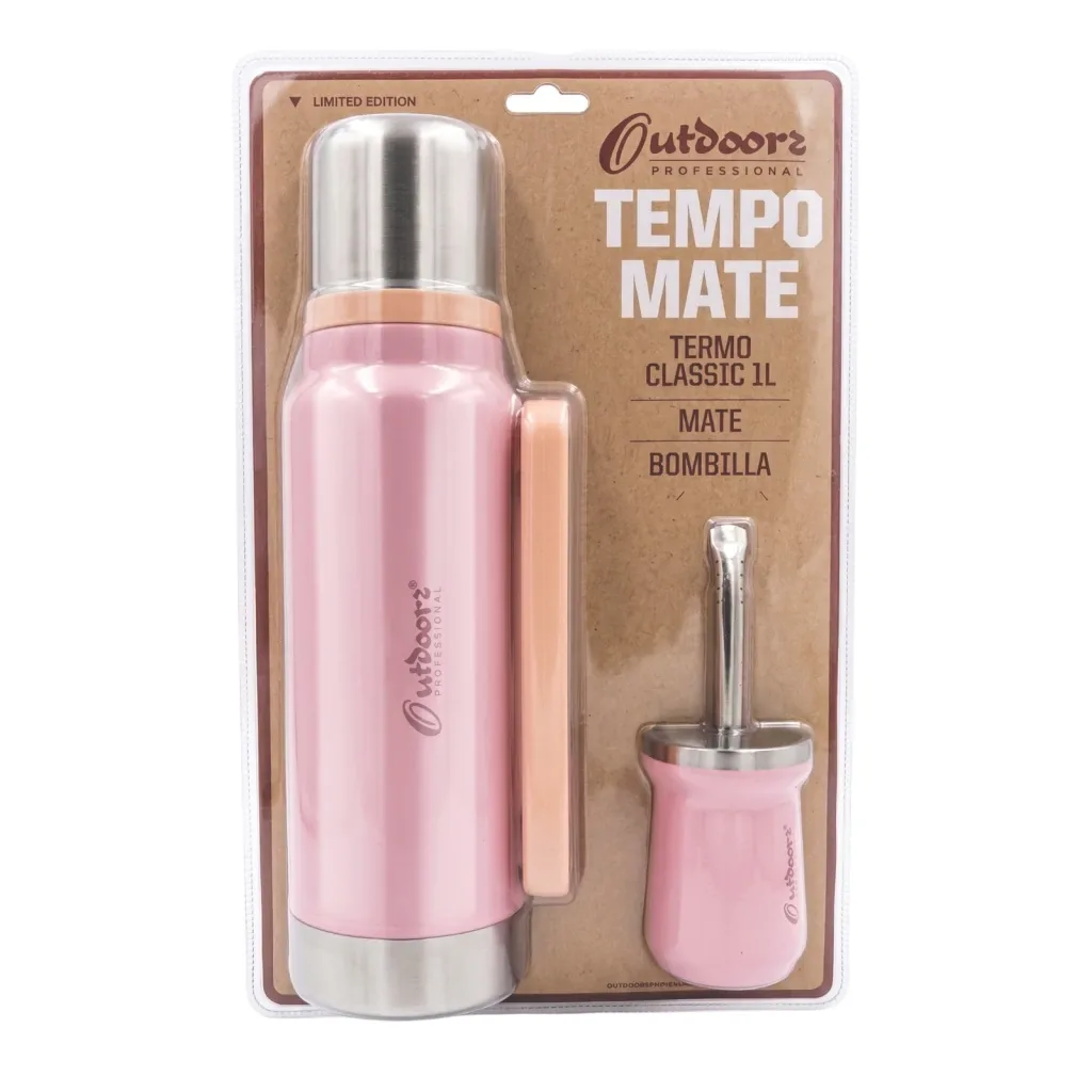 Outdoors Kit Tempo Mate+Termo+Bomb. Rosa