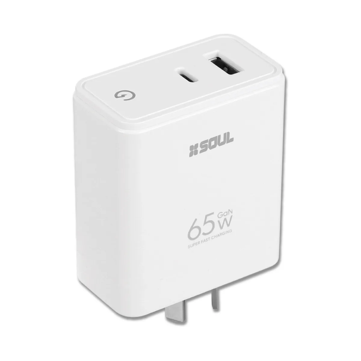 Cargador 220V Soul PD 65W Fast Base S/Cable CVQ-PD65W