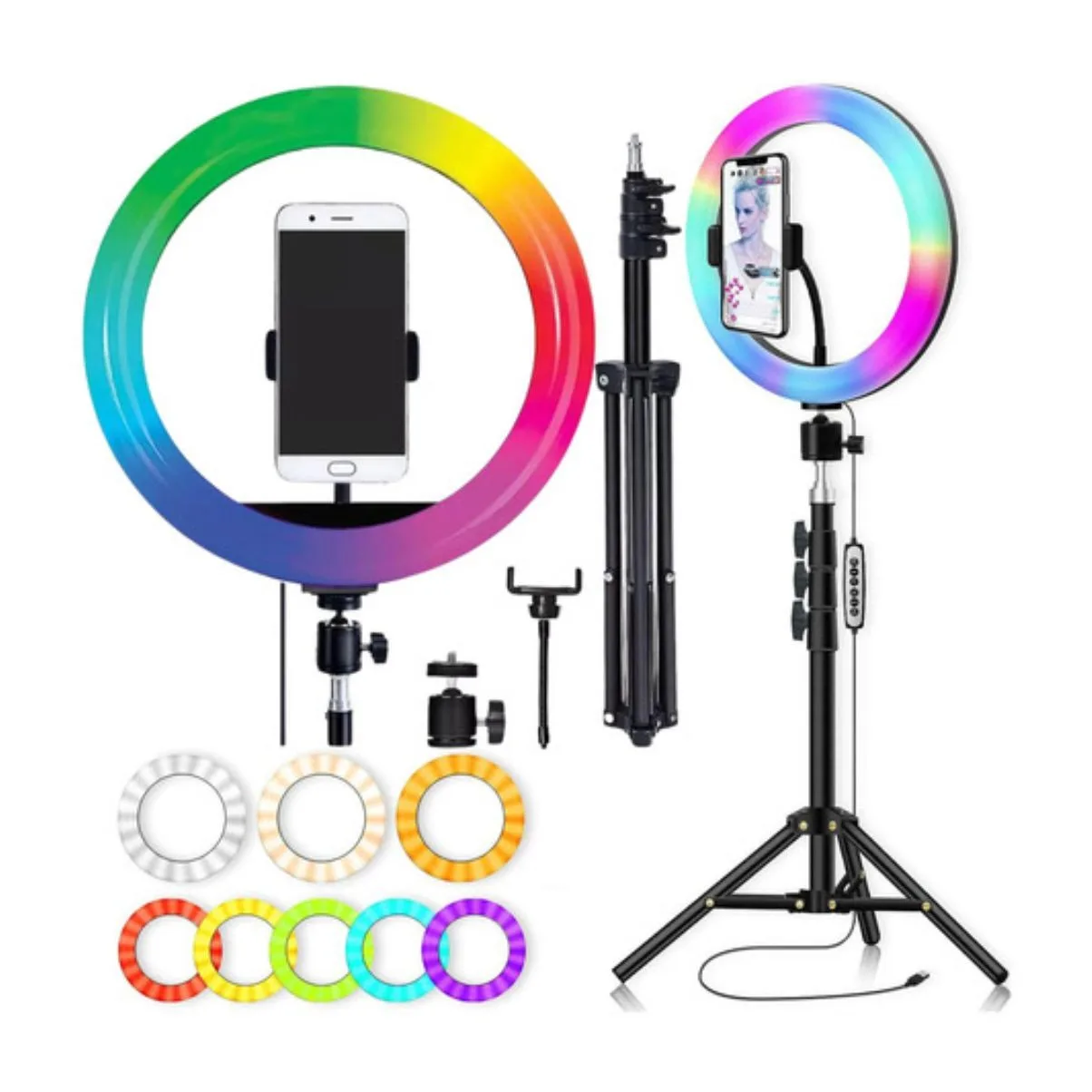 Soporte LED Selfie Aitech Ring Light 36CM RGB