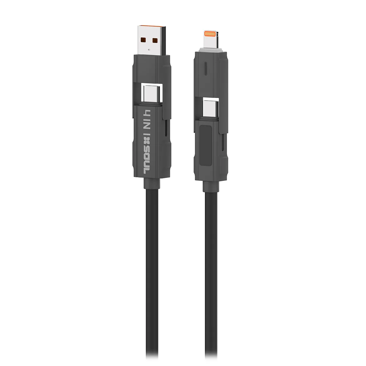 Cable Datos Soul 4EN1 PD Negro