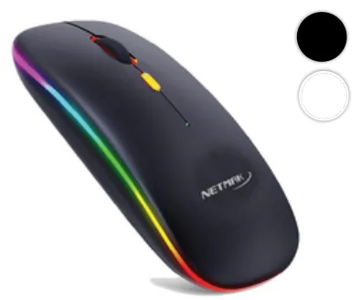 Mouse Netmak W90 2.4GHZ RGB Negro