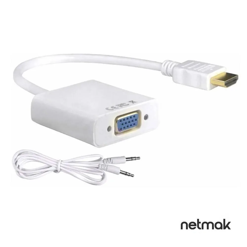 Adaptador Conversor C81A HDMI A Vga+3.5 Audio