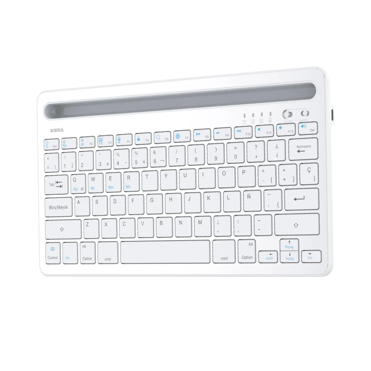 Teclado Soul BT KBT03 Multiplat. Blanco