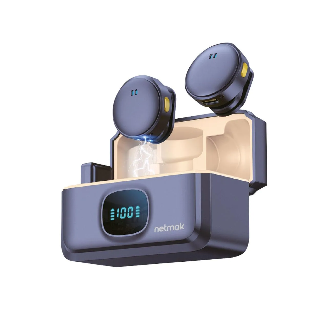 Microfono Corbatero Netmak MC15 X2 con Base