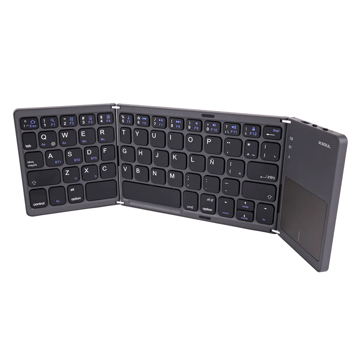 Teclado Soul BT KBT04 Pleg.+Touchpad Negro