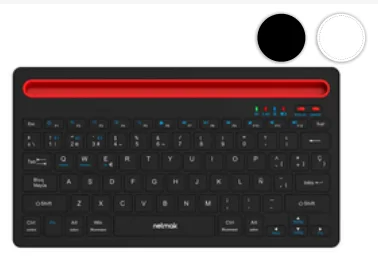 Teclado Netmak KB650 BT+2.4GHZ Negro